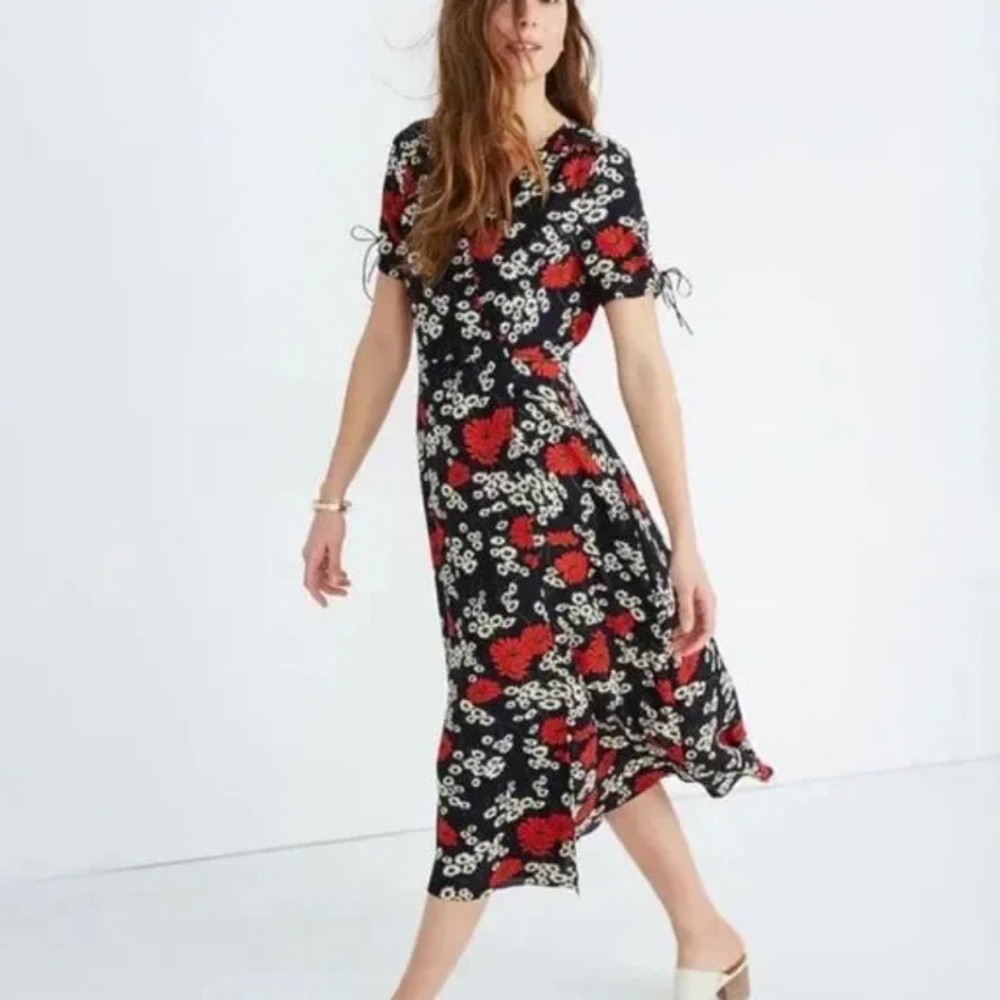 Madewell Hillside Daisies floral dress. Size 4P.